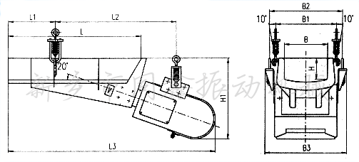 GZ型系列電磁振動(dòng)給料機(jī)產(chǎn)品外形示意圖:同鑫振動(dòng)機(jī)械